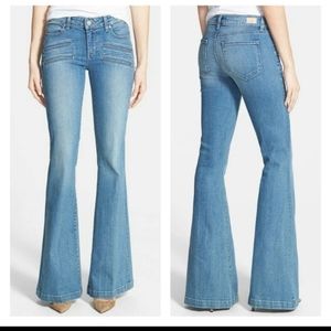 Womens Paige Fiona Paulina No Whiskers Flare Jeans 28